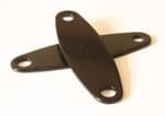 Turn Signal Relocation Brackets (Shock Mounted) Black 100mm. Discontinued Stock!