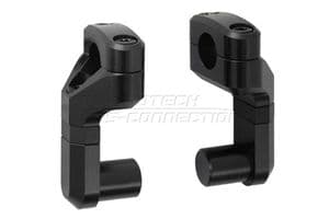 Vario barback for ø 22 mm Triumph Bars. Top/back variable. Black