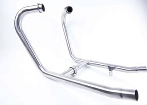 Weslake: Street Twin/Scrambler 900: 2 Into 2 Decat Headers Stainless Steel. Brushed or Polished.