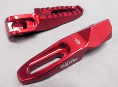 Aprilia RS457 CNC Footrests - Red 2S002184