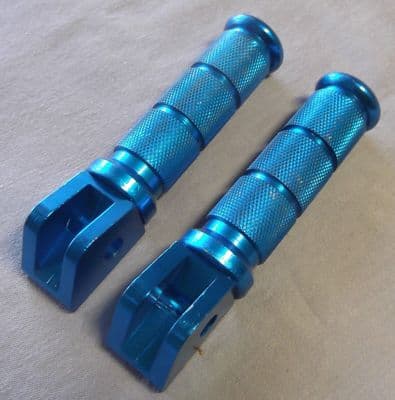 Aprilia RX50 SX50 Blue Anodised Aluminium Foorests (Pair) TN360011
