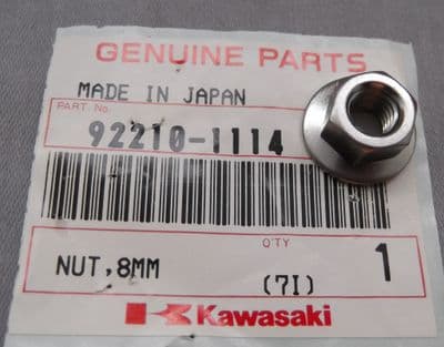 Genuine Kawasaki Flanged Nut M8 92210-1114
