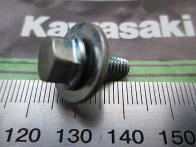 Genuine Kawasaki Flanged Screw with Washer M6 x 14mm BZP 92150-1340
