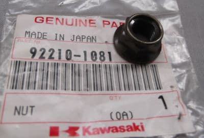 Genuine Kawasaki Flanged Self-locking Nut M10 Black 92210-1081
