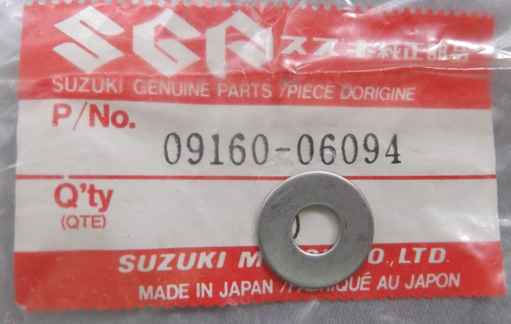 Genuine Suzuki Plain Washer 09160-06094