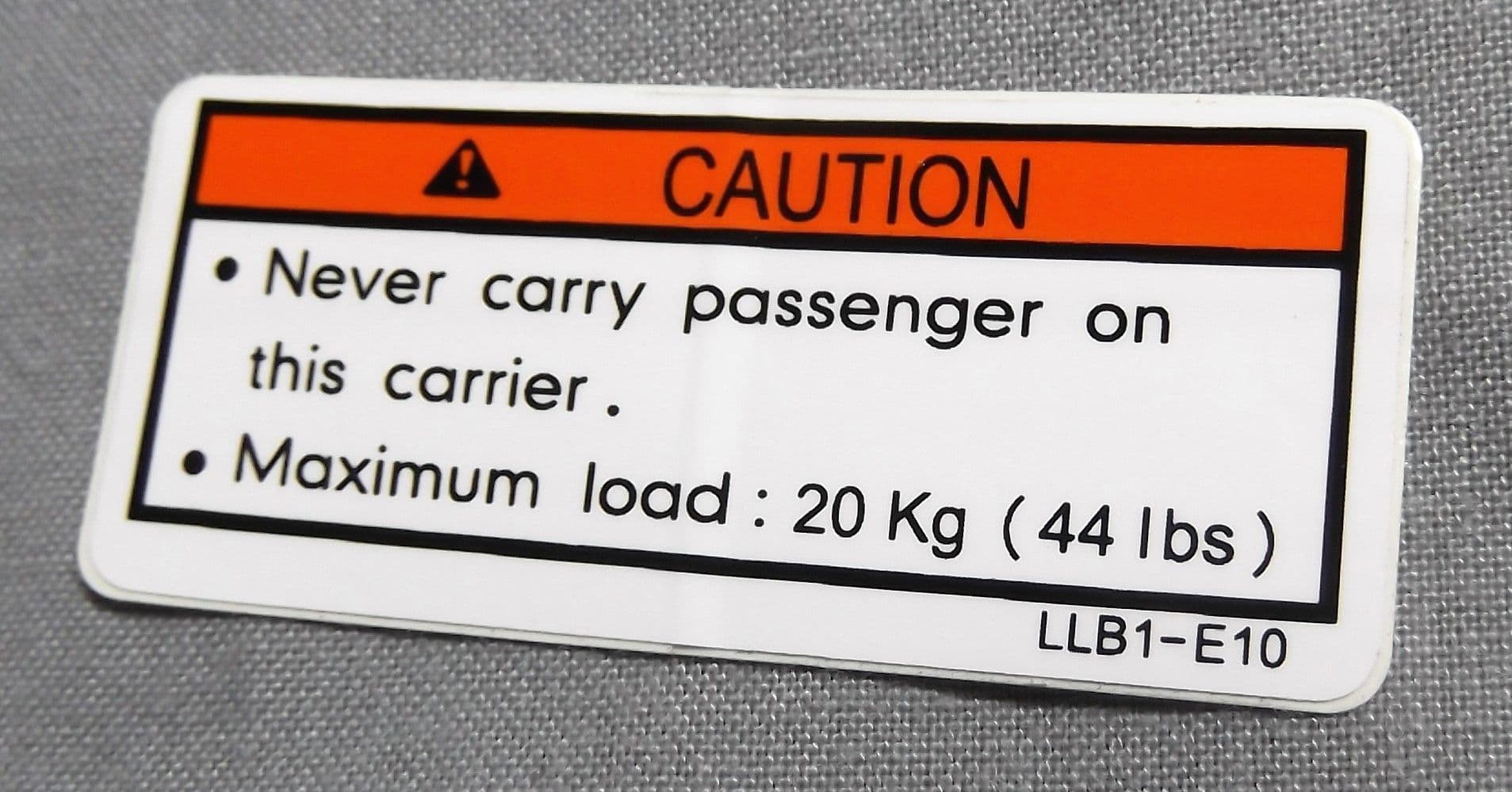 Kymco Warning Decal 87556-LLB1-E01-T01