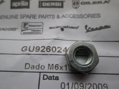 Moto Guzzi 350 500 650 750 Valve Adjuster Lock Nut - M6x1 GU92602406