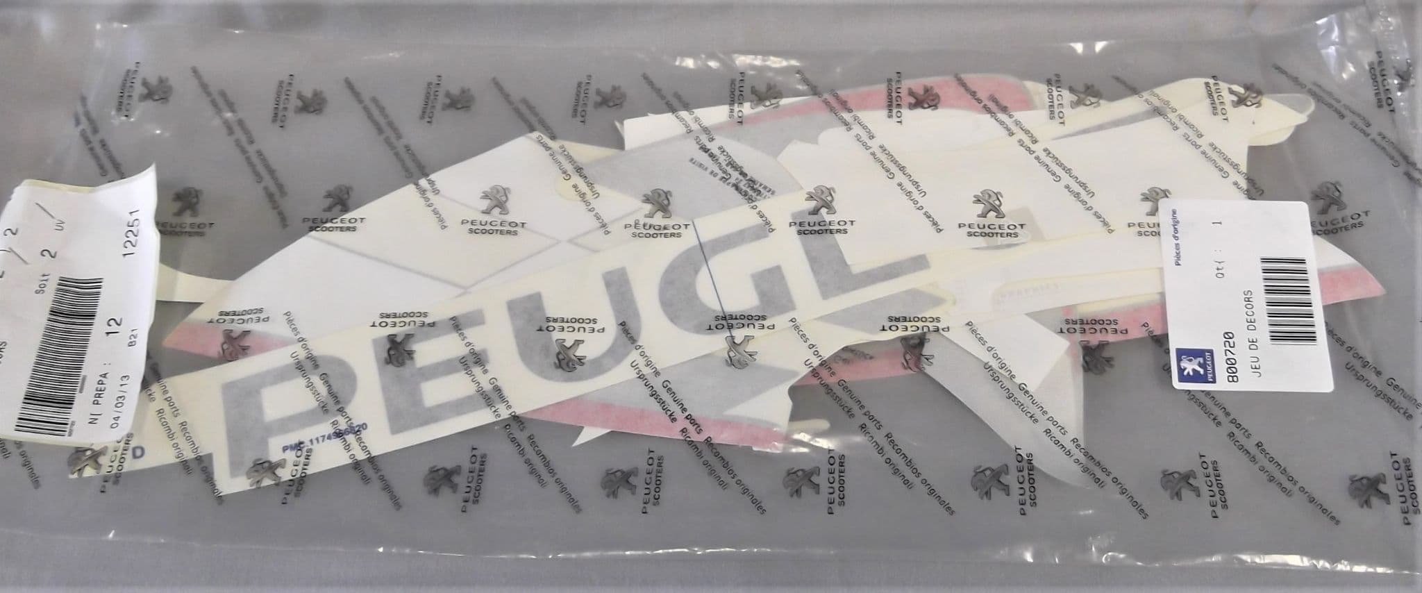Peugeot Speedfight 50 L Decal Set PE800720