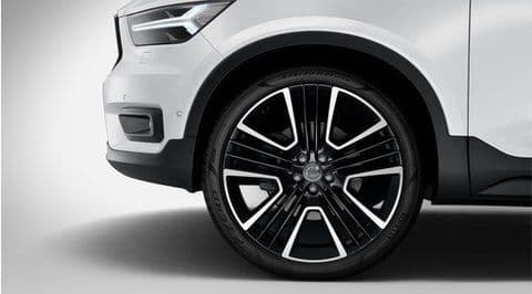 21" 5-Triple Open Spoke Black Diamond Cut Alloy Wheels