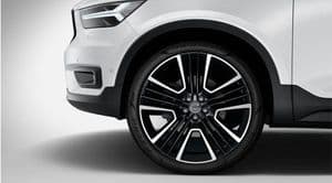 21" 5-Triple Open Spoke Black Diamond Cut Alloy Wheels