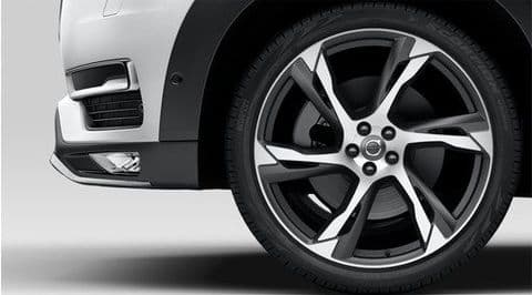 22" 6-Double Spoke Tech Black Alloy Wheel & Tyre kit