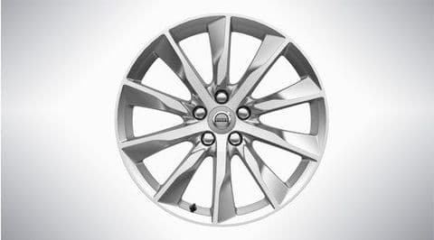 V90 18" 10-Spoke Turbine Silver Bright Alloy Wheel