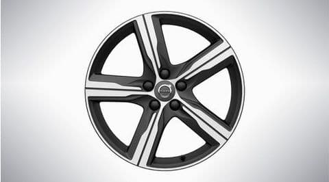 V90 19" 5-Spoke Matt Black Diamond Cut Alloy Wheel