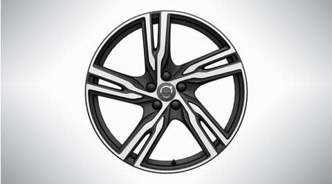 V90 / S90 20" 5-Double Spoke Matt Black Diamond Cut Alloy Wheel