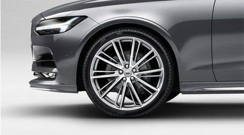 V90 / S90 21" 10-Open Spoke Turbine Tinted Silver Diamond Cut Alloy Wheel