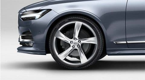 V90 / S90 21" 5-Spoke Fan Silver Bright Alloy Wheel