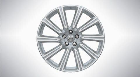 XC90 20" 10-Spoke Silver Diamond Cut Alloy Wheel