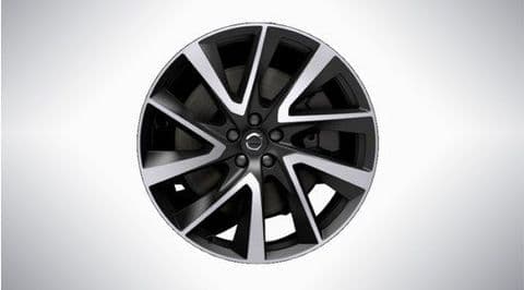 XC90 21" 5-V Spoke Black Diamond Cut Alloy Wheel