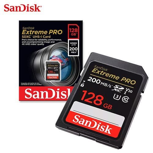 SanDisk 128GB Extreme PRO SD Card 170MB/S SRB Photographic