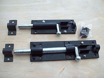 1 x Cast Iron Shoot garden gate shed sliding door tower bolt black