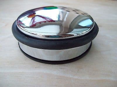 1.2kg HEAVY DUTY POLISHED CHROME FLOOR DOME DOOR STOP STOPPER WEIGHT ANTI SLIP