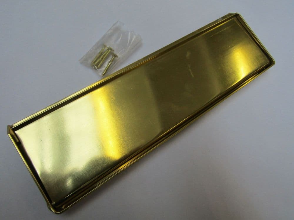 10" Face Fix Letter Plate Gold Aluminium