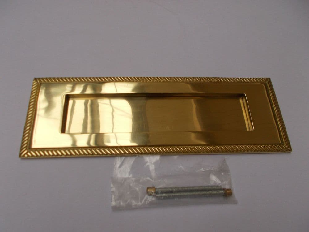 10" Georgian Letter Plate Polished Brass