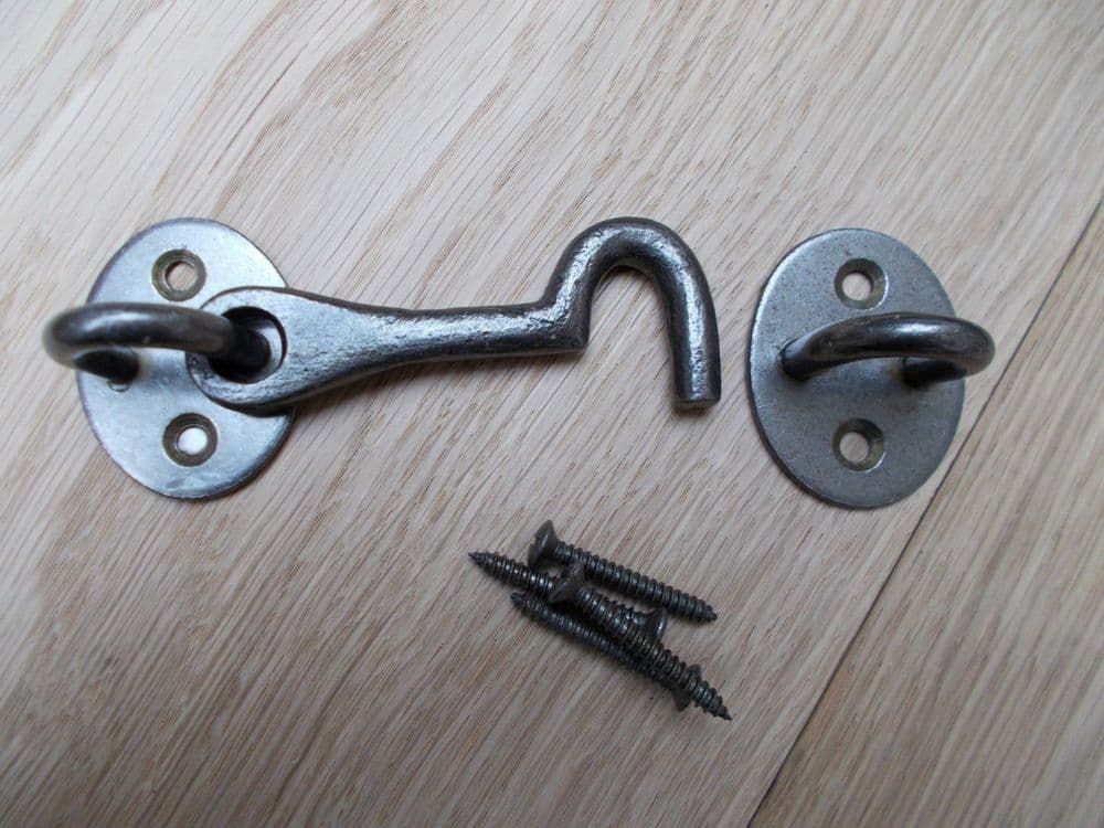 10" Plain Cast Iron Can Hook Antique Iron
