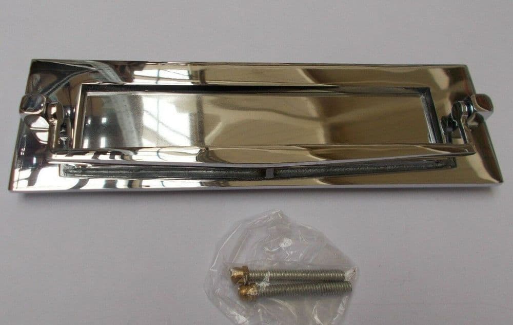 10" Postal Door Knocker Polished Chrome