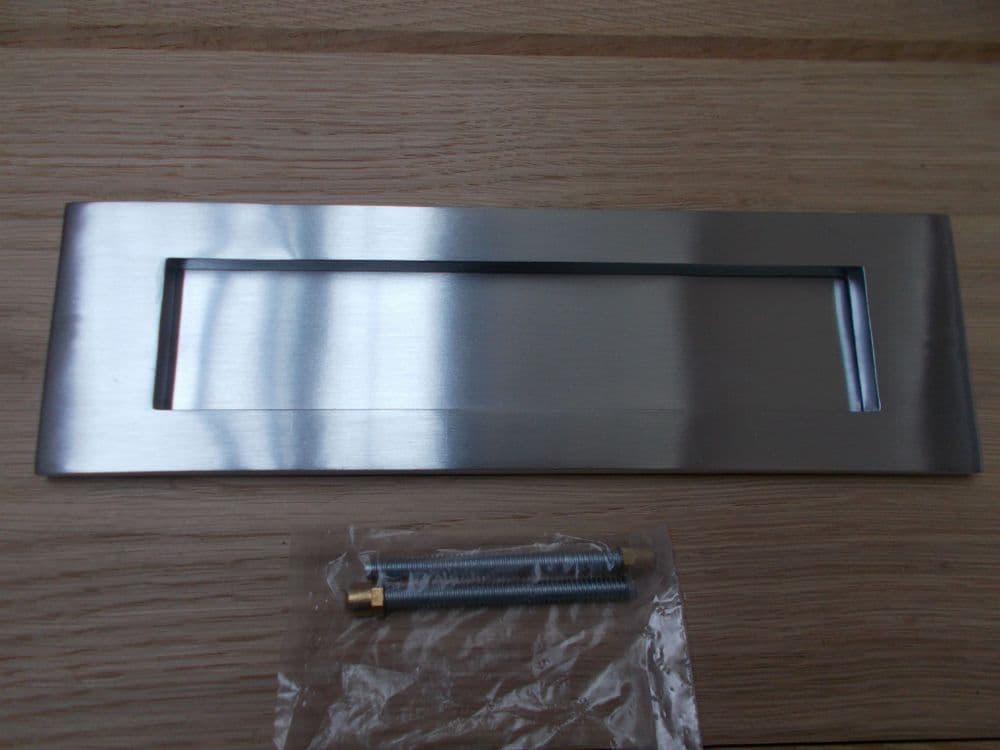 10 X 3" Plain Letter Plate Satin Chrome
