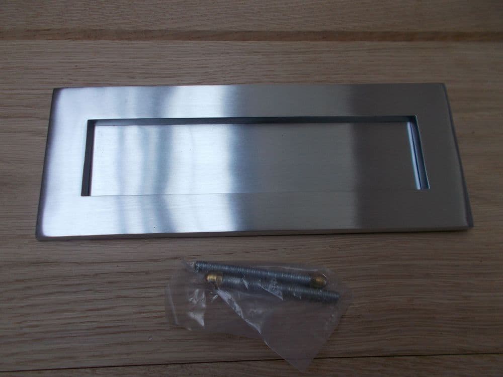 10 X 4" Plain Letter Plate Satin Chrome