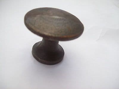 10 X ANTIQUE IRON ROUND PLAIN CANET CUPBOARD DRAWER DOOR KNOB KITCHEN