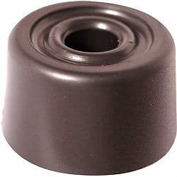 10 X BLACK PVC FLOOR MOUNTED DOOR STOP STOPPER ROUND RUBBER
