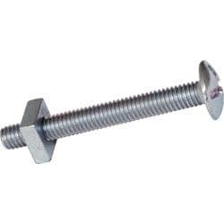 10 X M6 Roofing Bolts Cross Head + Nuts In 9 Lengths