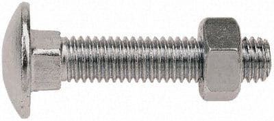 10 X M6 X 40mm Coach Carriage Bolts With Nuts