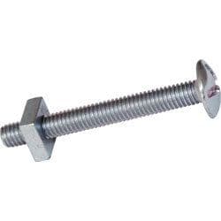 10 X M8 Roofing Bolts Cross Head + Nuts In 6 Lengths