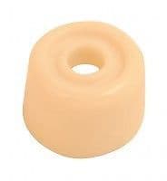 10 X WHITE PVC FLOOR MOUNTED DOOR STOP STOPPER ROUND RUBBER TYPE