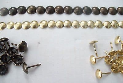 1000 X ANTIQUE BRONZE OR BRASS STEEL UPHOLSTERY NAILS STUDS TACKS WOOD CHEST