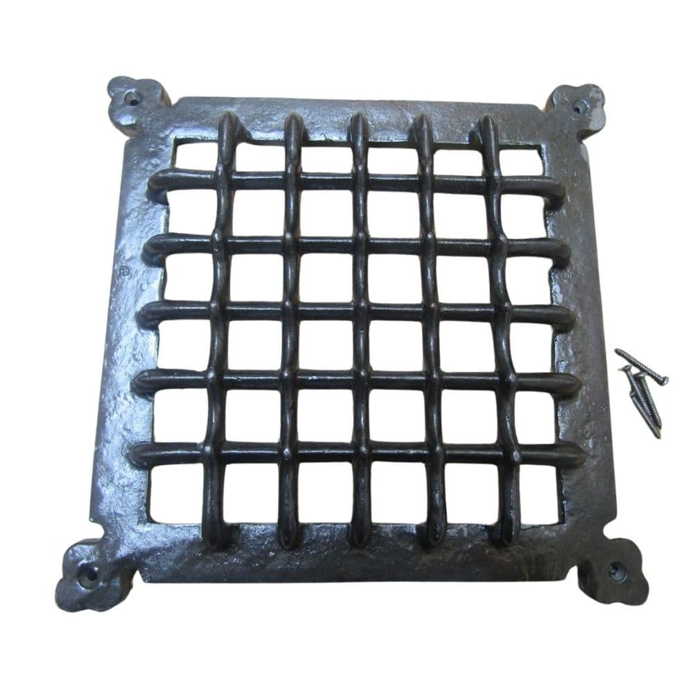 12" Gothic Medieval Grille Cover Antique Iron
