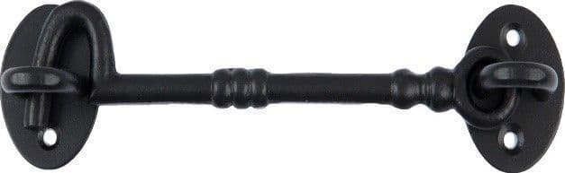12" Knotted Cast Iron Can Hook Black Antique