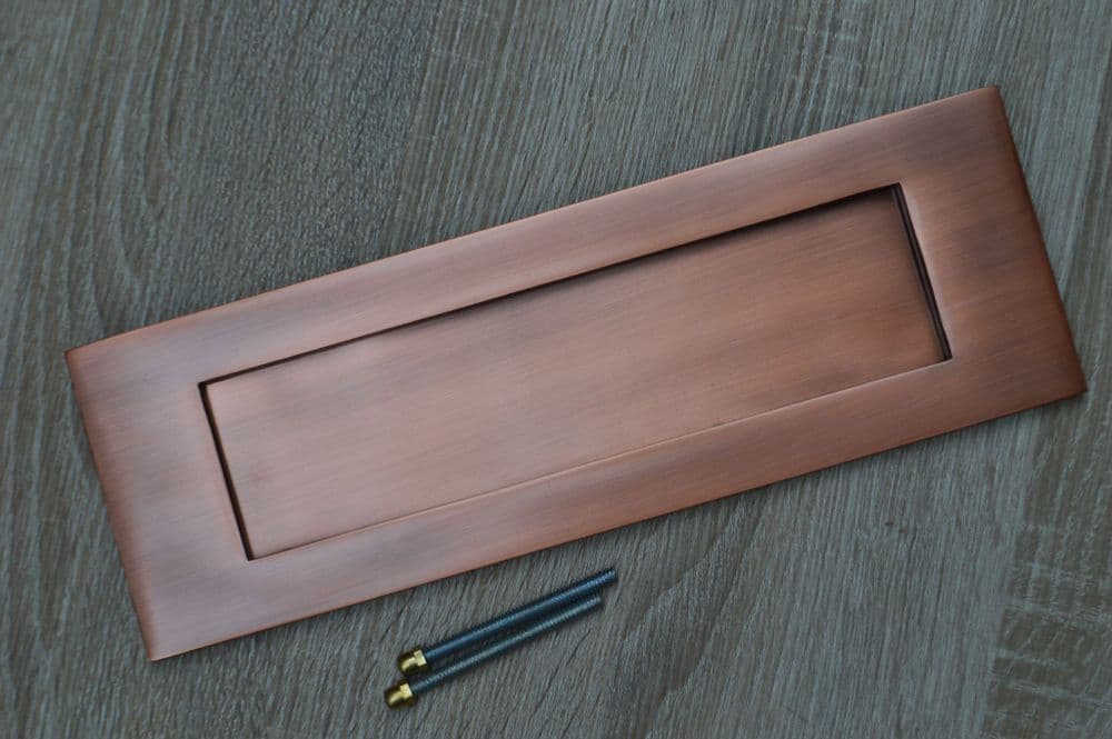 12" Plain Letter Plate Antique Copper