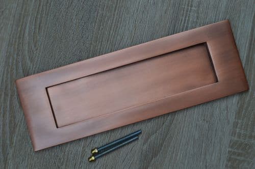 12" Plain Letter Plate Antique Copper