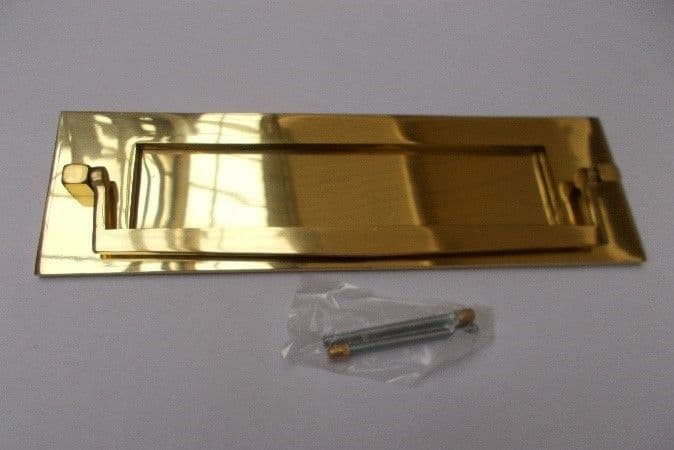 12" Postal Door Knocker Polished Brass