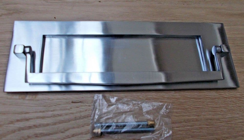 12" Postal Door Knocker Satin Chrome