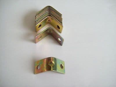12 Zinc Yellow Passivated CORNER BRACES ANGLE BRACKETS