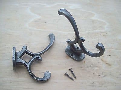 130mm/5" Old English Victorian Vintage Style antique Cast Iron coat and hat Hook