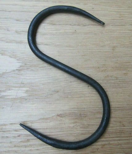 135mm Handforged S Hook Black Wax