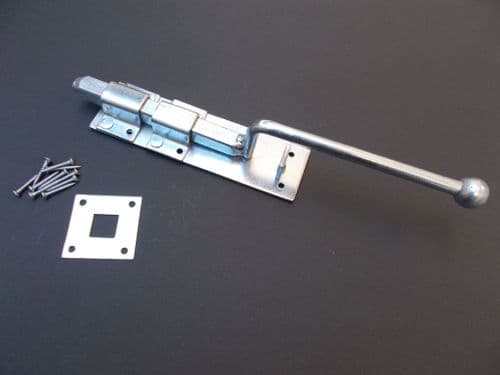 15" Garage Gate Monkey Tail Bolt Zinc