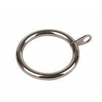 20 X STAINLESS STEEL CHROME CURTAIN POLE CAFE ROD RINGS