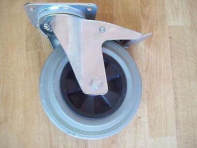 200kg Heavy Duty Industrial Rubber Swivel Ball bearing Castors Wheel Non marking